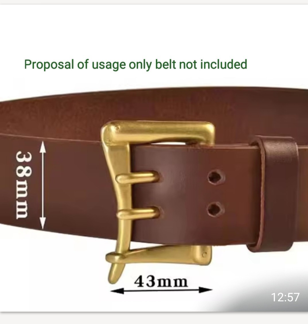 Solid Brass 40mm Quick Release FireFighter Belt Buckle 2 Prong Men&rsquo;s Belt Buckle