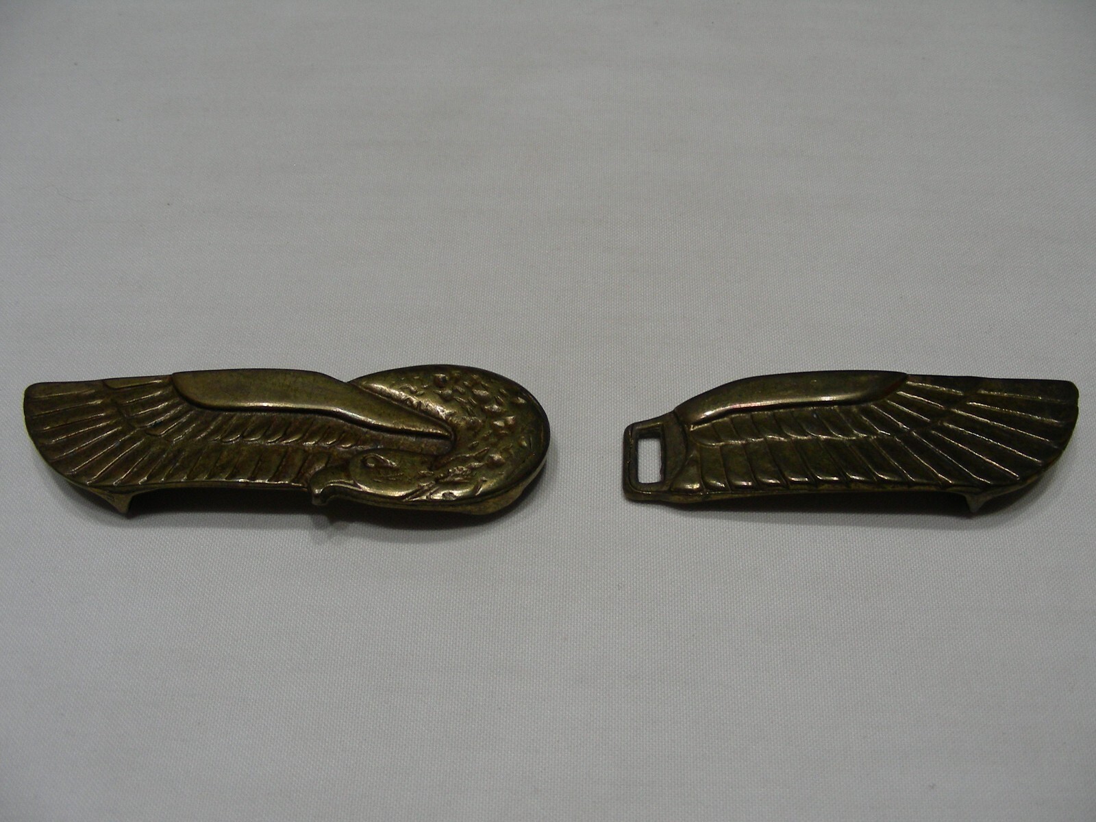 Seagull Themed – Vintage – 2 Piece Brass – 7/8&Prime; x 6 1/2&Prime; Skinny Belt Buckle!