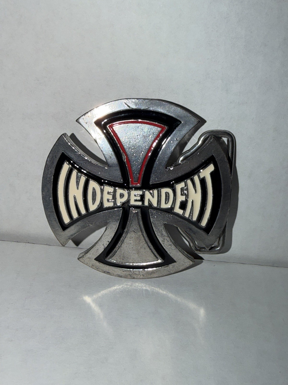INDEPENDENT TRUCK CO – Belt Buckle Silver/Black/White/Red 2000s USA Made🇺🇸