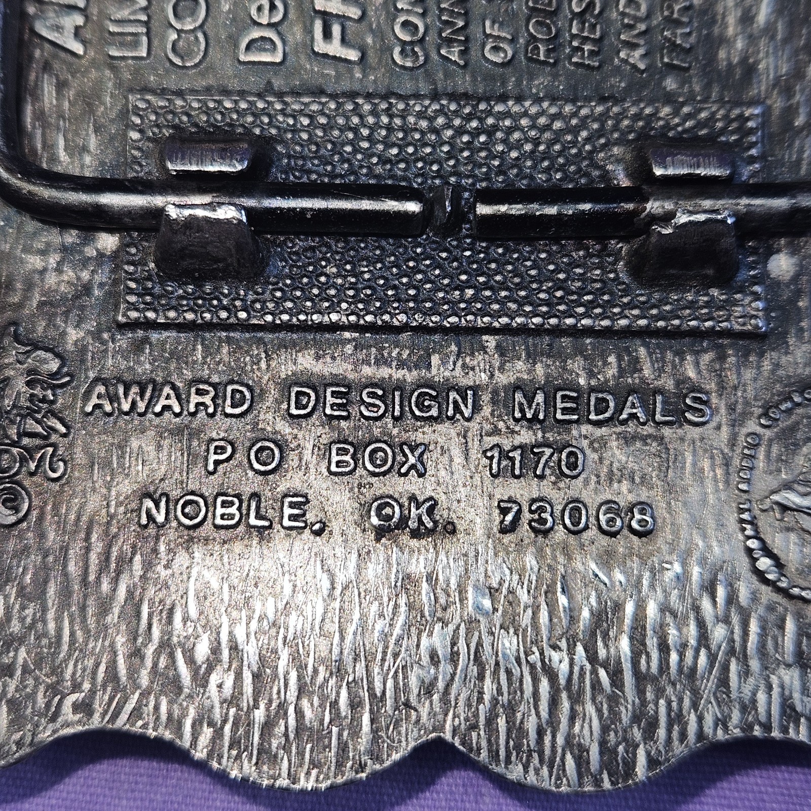 1987 National Finals Rodeo HESSTON Belt Buckle, Design By Fred Fellows, Ltd Ed.