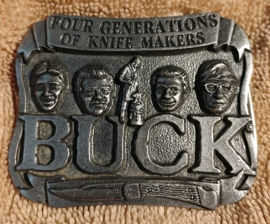 Vintage Buck Knife Belt Buckle – Four Generations of Knife Makers Smoky Mountain