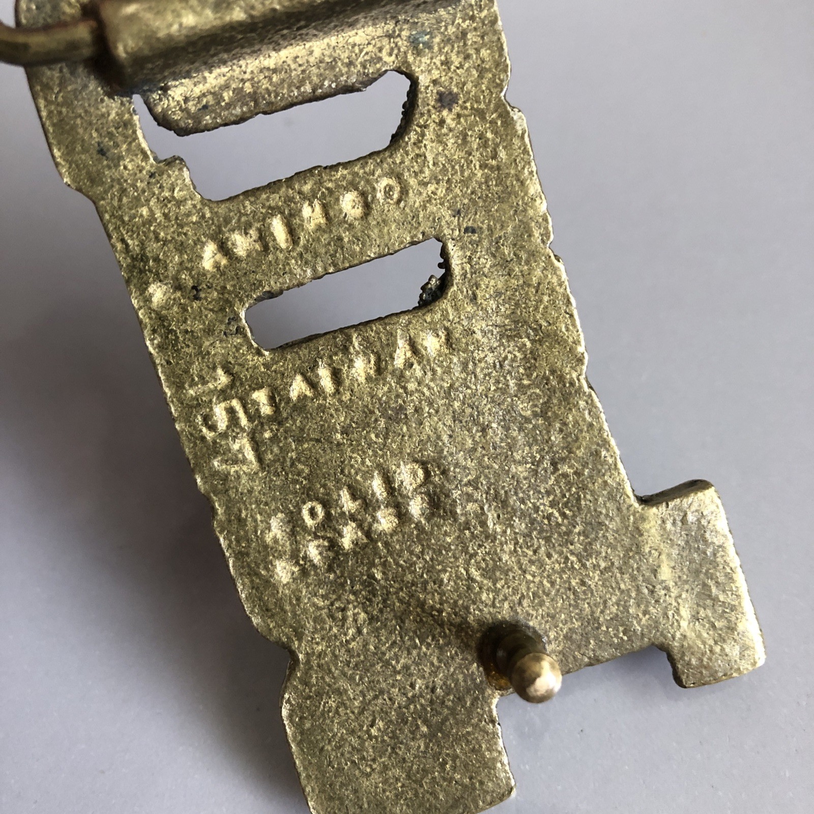 Vintage Aminco Solid Brass JERRY Name Belt Buckle Personalized Western Retro