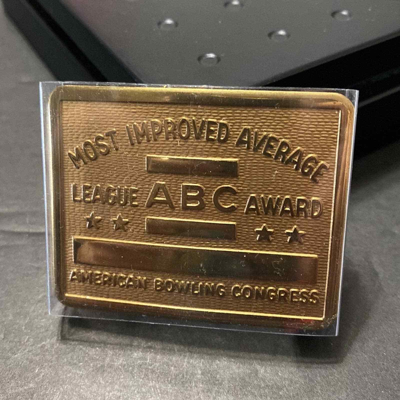 NEW Vintage ABC Most Improved Average American Bowling Congress Belt Buckle