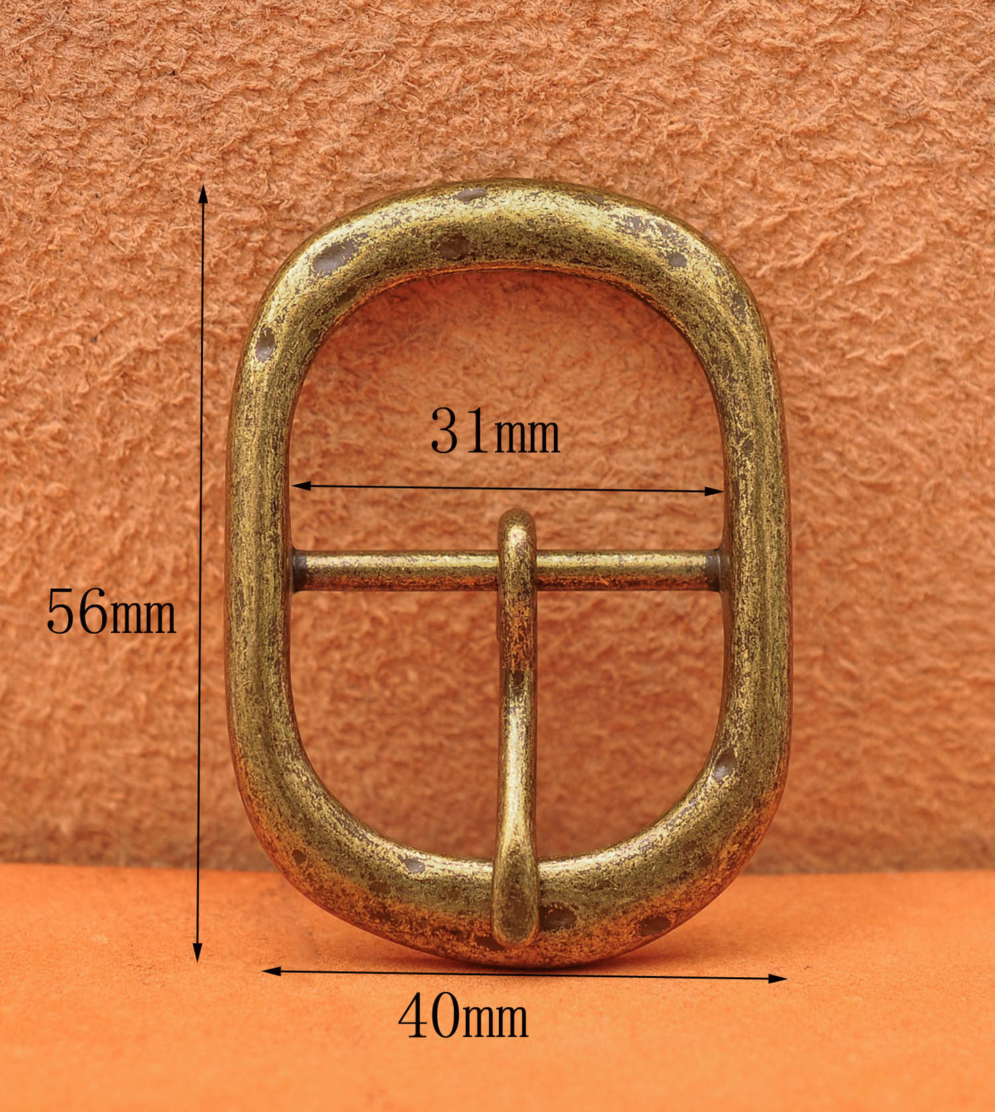 Men Vintage Brass Classic Pin Center Bar Metal Belt Buckle Fit 31MM Straps