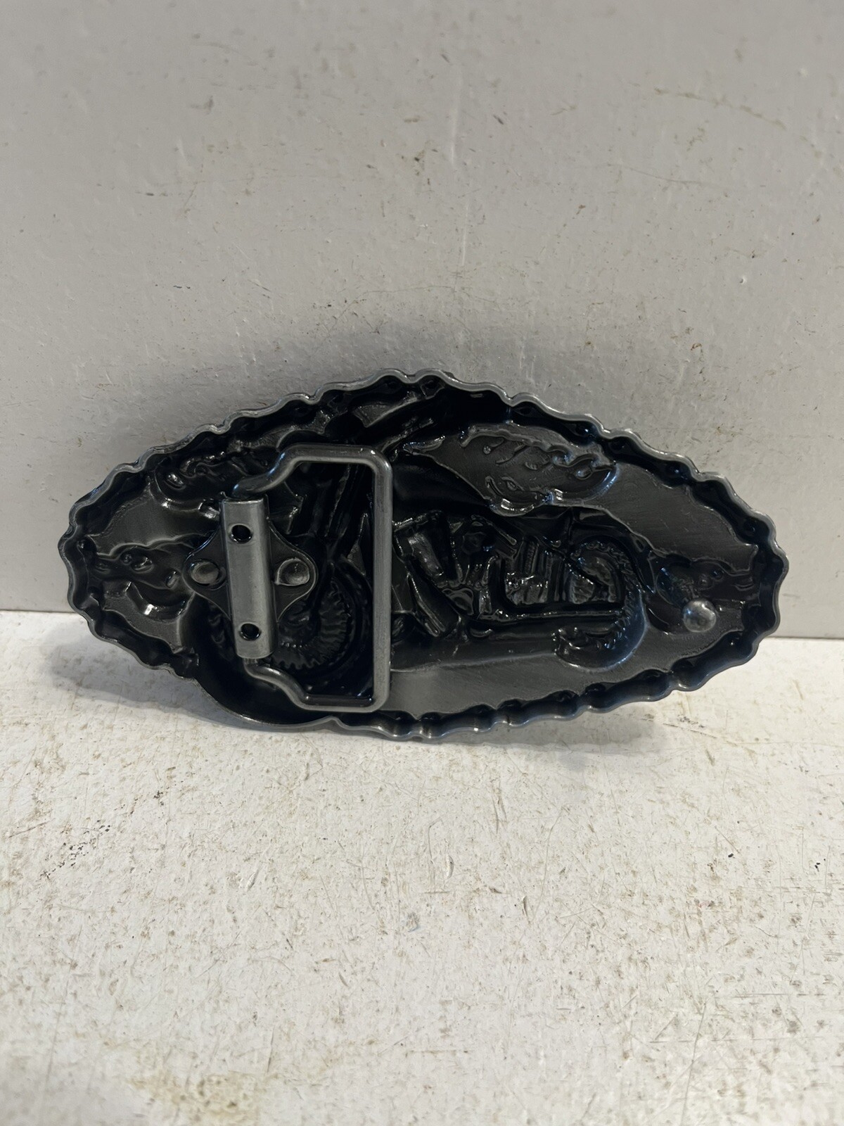 – Motorcycle Themed Aluminum Belt Buckle