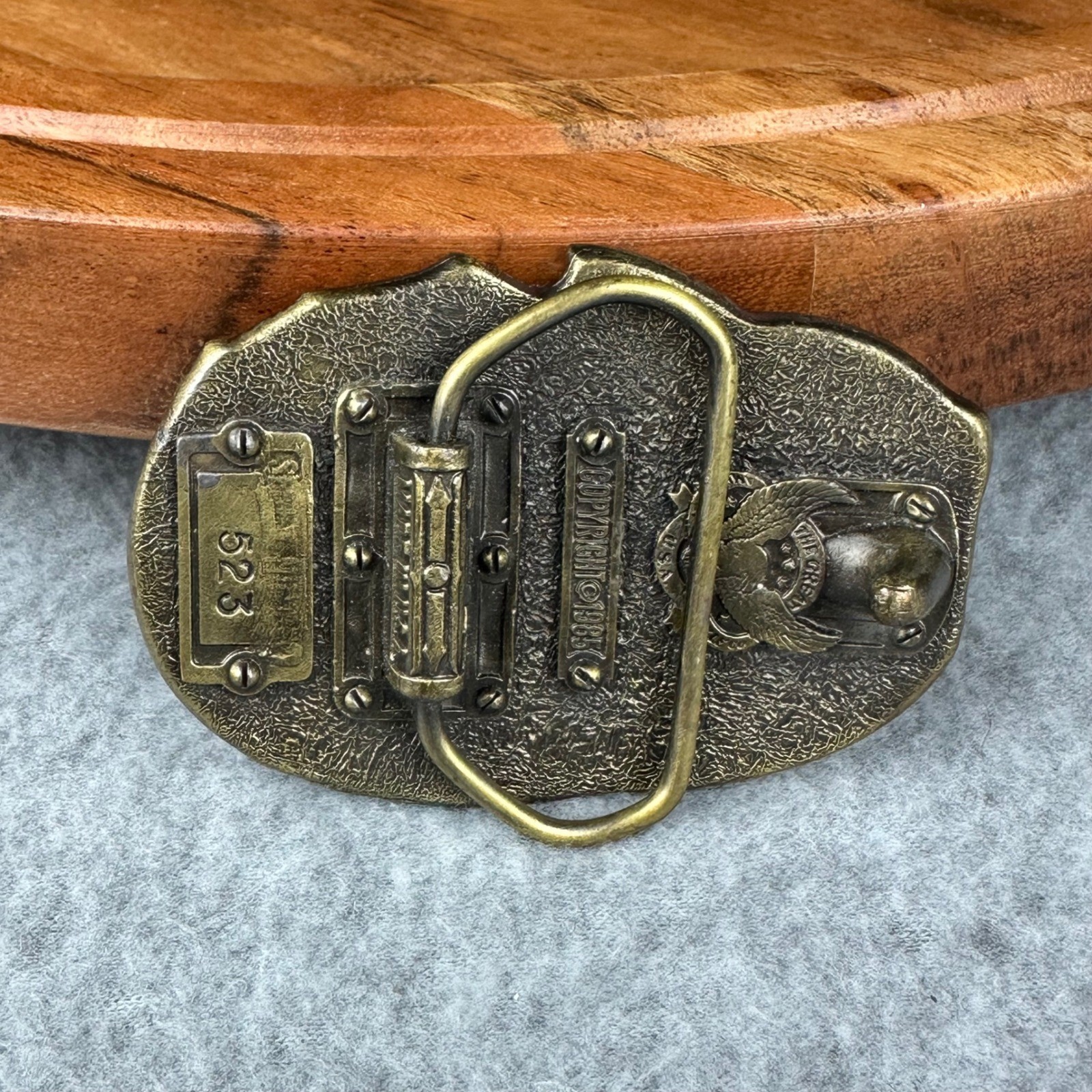 Vtg 1985 The Great American Buckle Co I&rsquo;d Rather Be Fishing Trout Belt Buckle