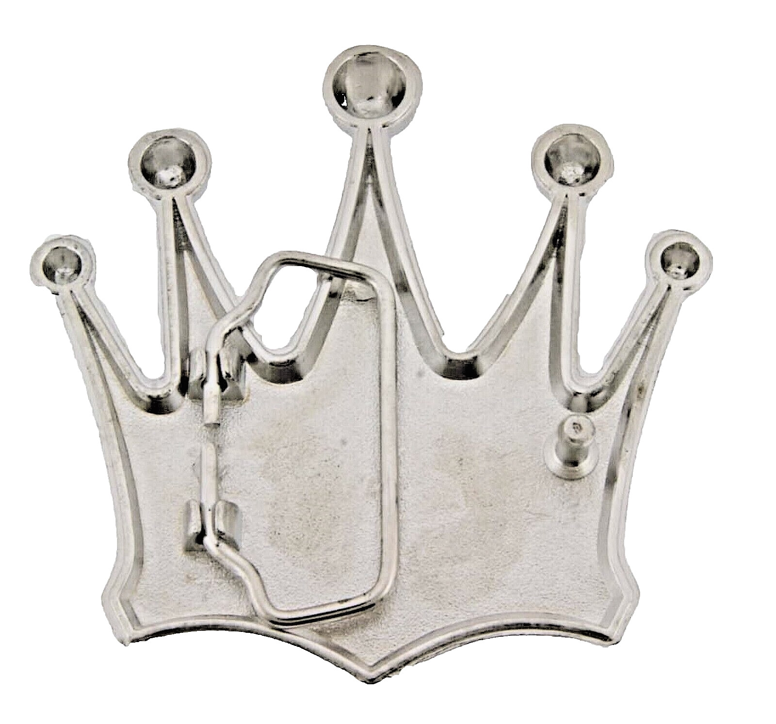 Papa Crown Belt Buckle Feathers Silver Metal Rhinestone High-end Fashion Quality