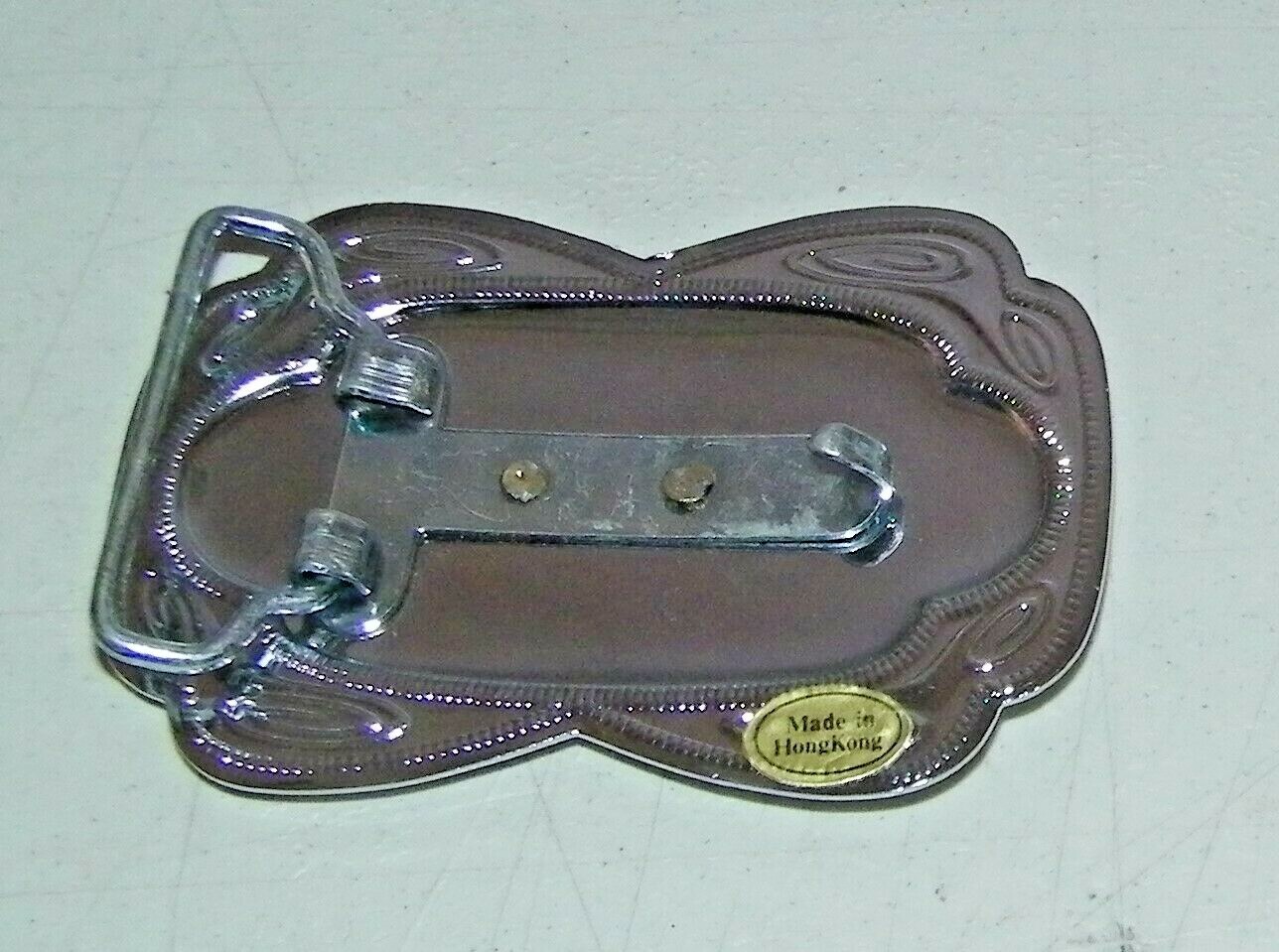 Vintage Horse Horseshoe Ranch Rodeo Silver/Gold Tone Western Belt Buckle Lucky