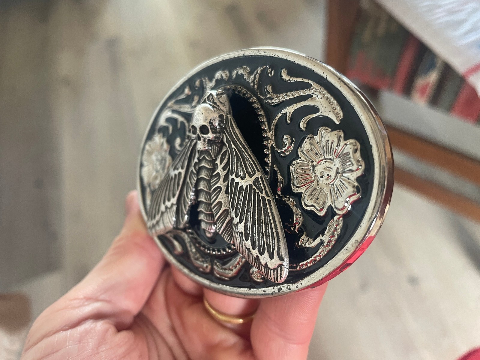 Metal Dead Head Moth Belt Buckle Goth Punk Western Biker Style Jewelry