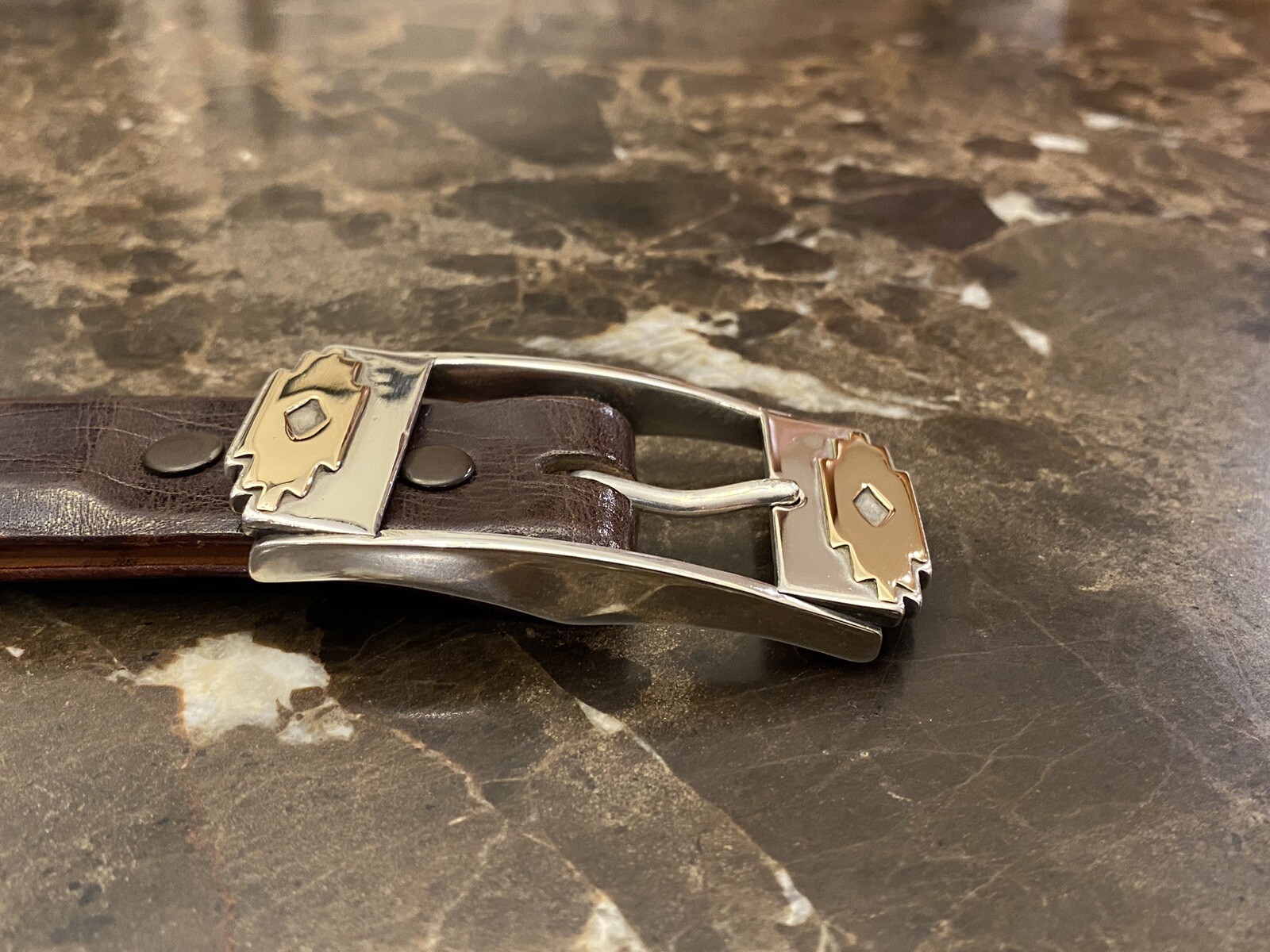 James Reid 14k Gold .925 Sterling silver blanket belt buckle set ✅