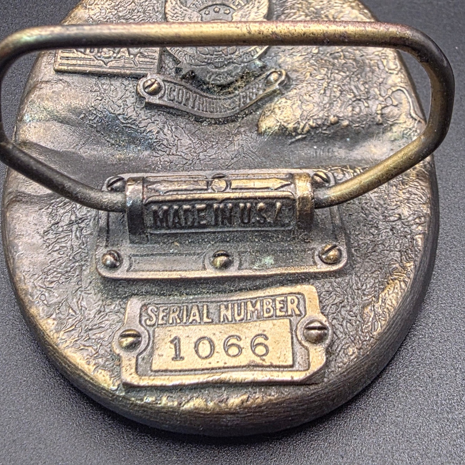 Golf Belt Buckle Great American Buckle Co Mens Brass 1983 Vintage Enamel 1066
