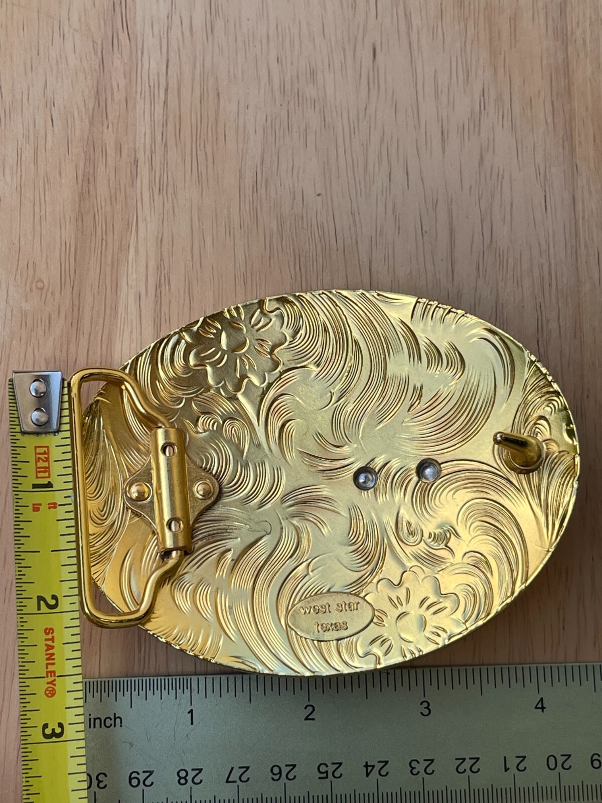 Western Buckle Oval Silver Gold Red Horse Head Cowboy 2 » Hebillas Vaqueras