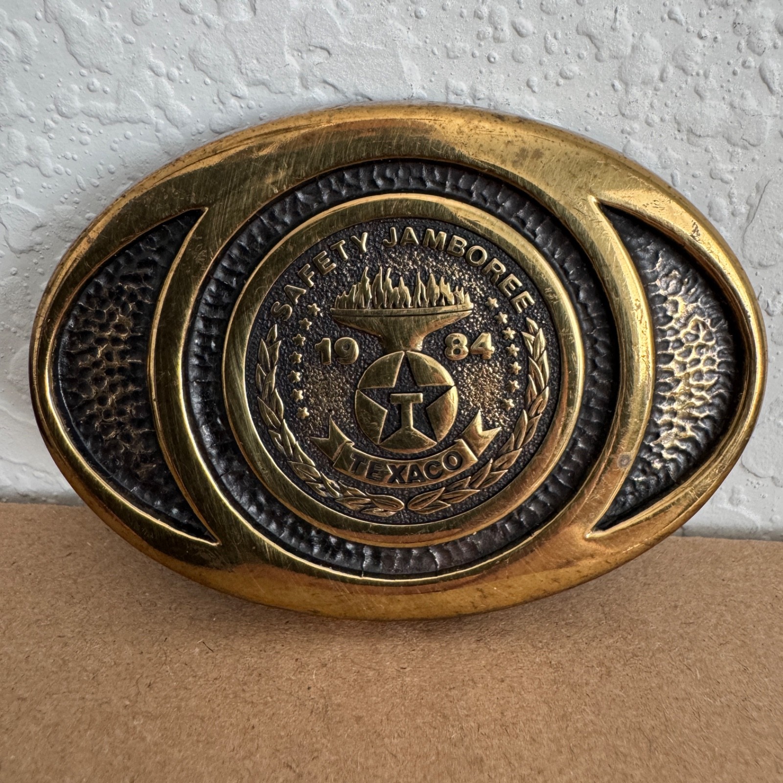 Vintage Texaco 1984 Safety Jamboree Solid Brass