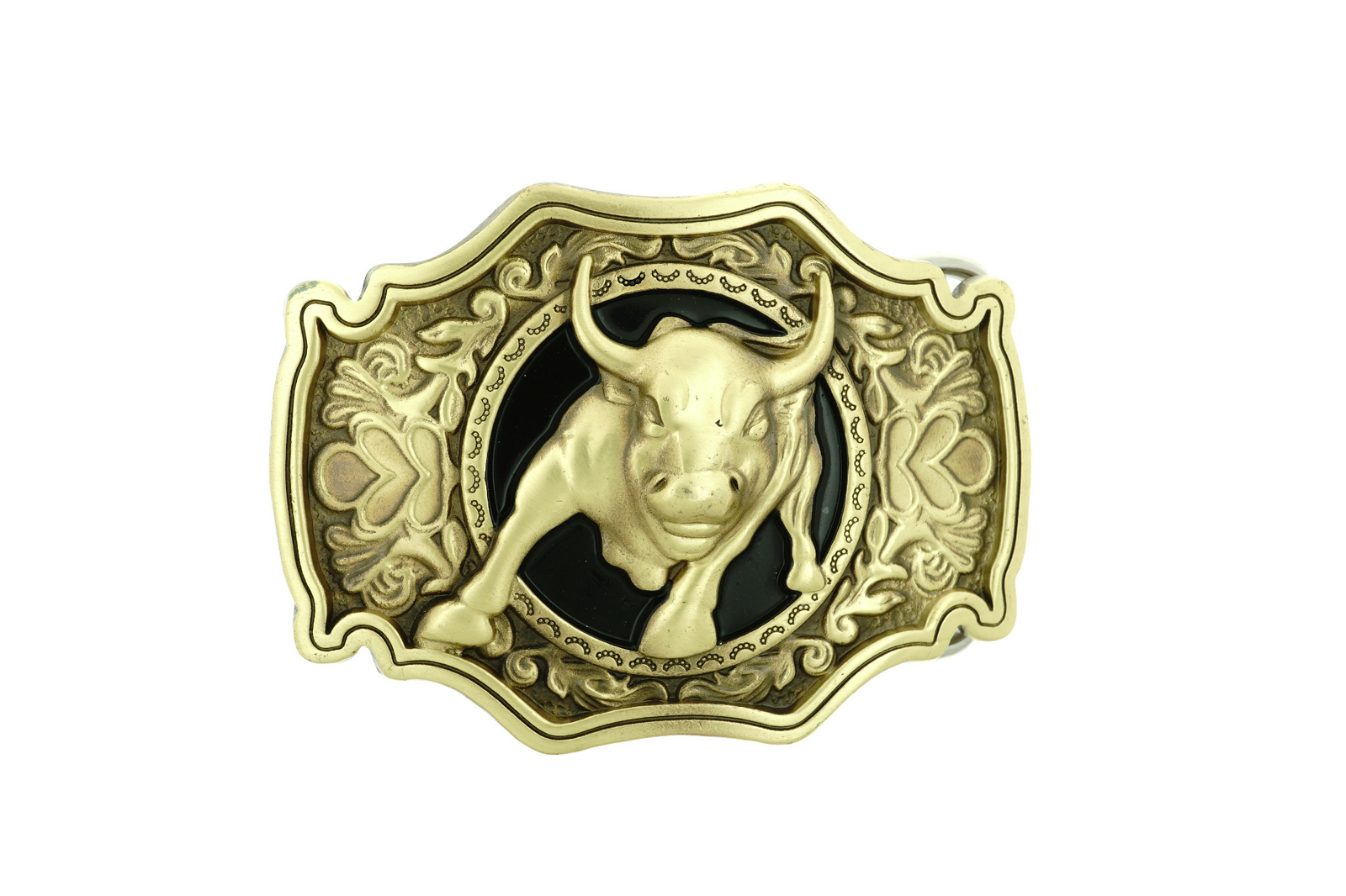 Western Bull Solid Brass Metal Belt Buckle
