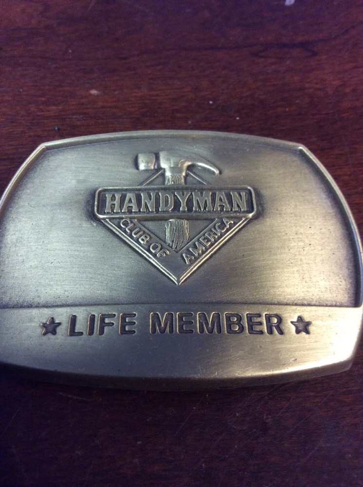Brass Belt Buckle Handyman Club of America Belt Accessory Buckles