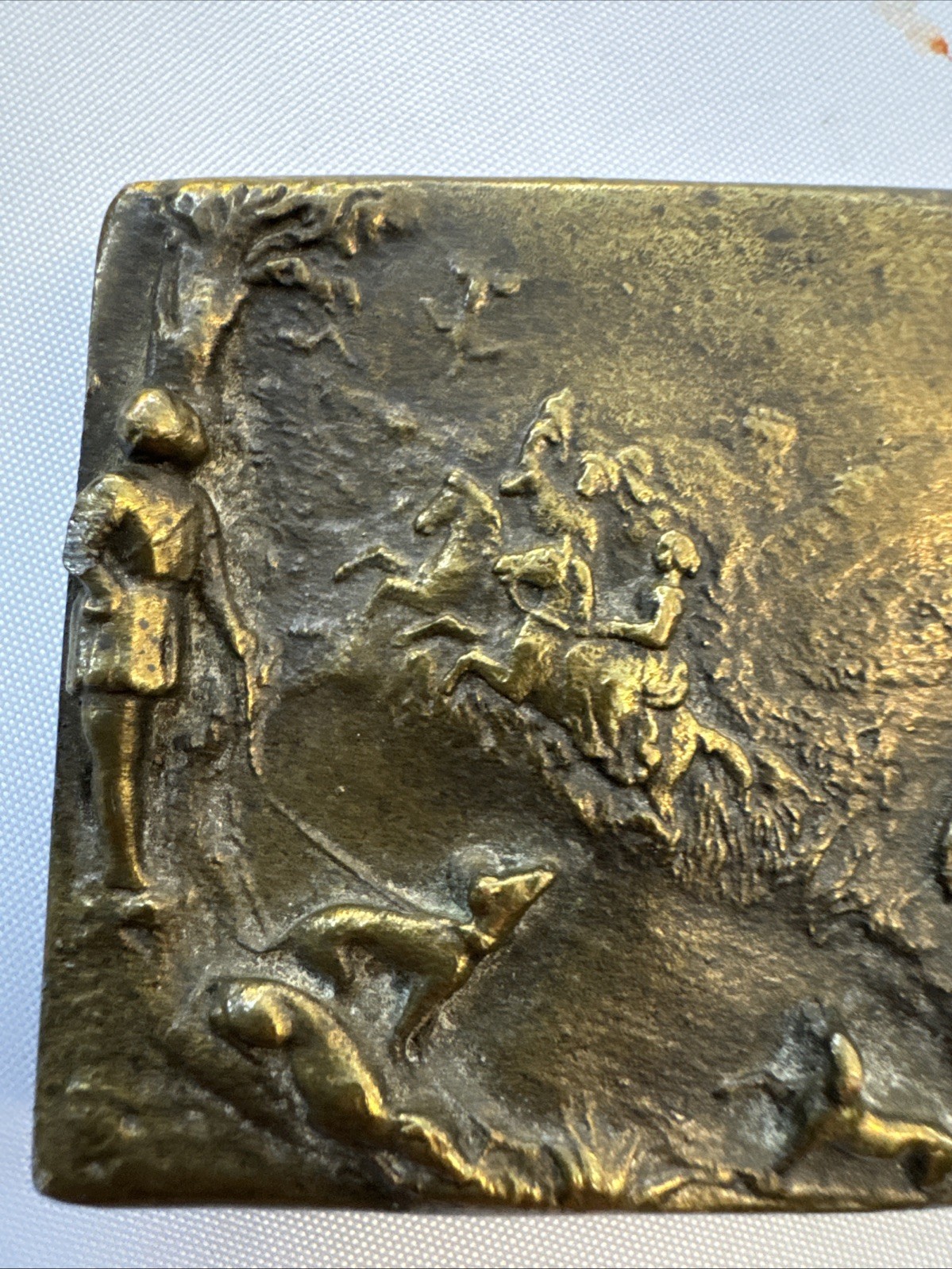 Knights Warriors Armor Fighting Horseback Adezy DENVER Belt Buckle Vintage Brass