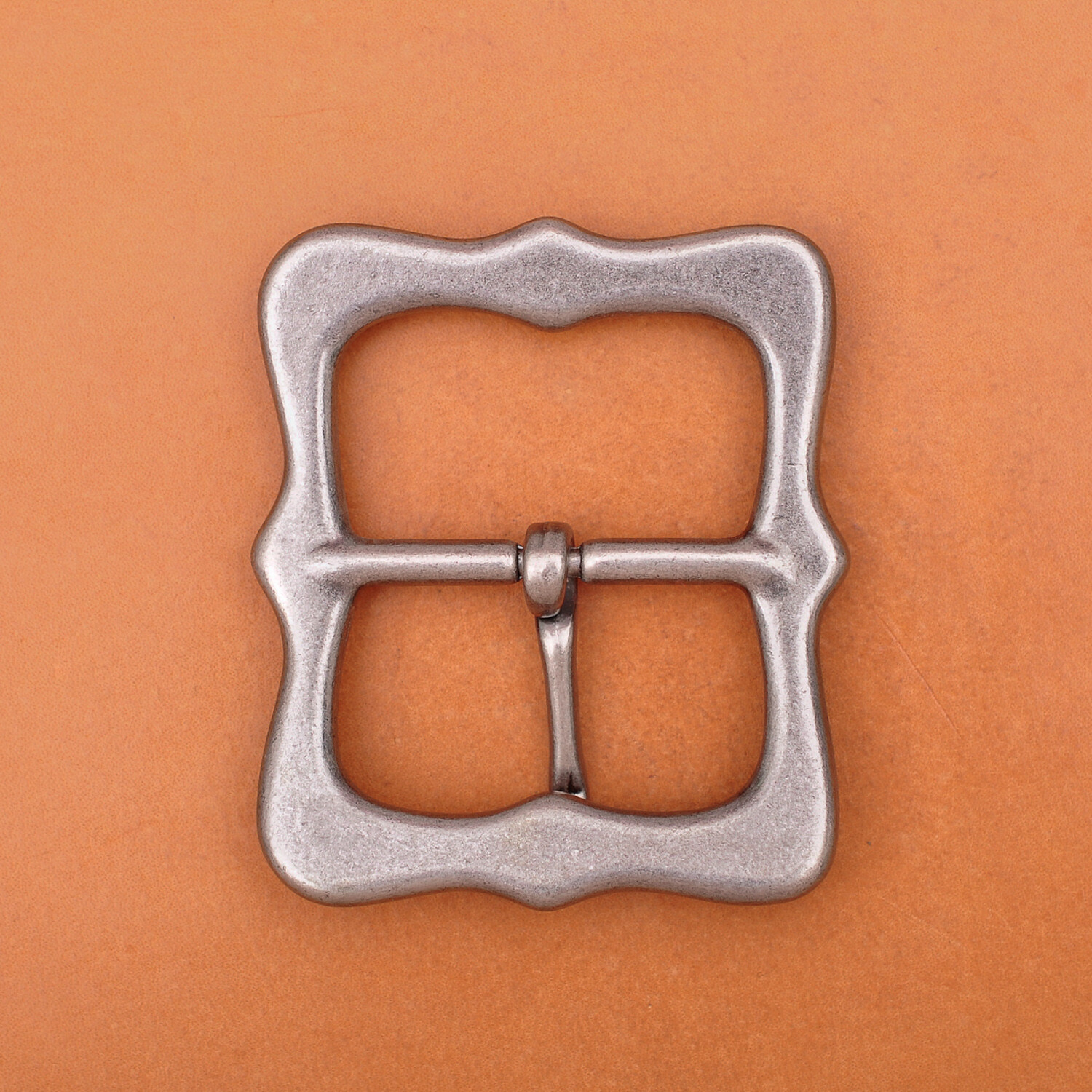 Solid Antique Silver Center Bar Pin Belt Buckle Fits 40mm DIY Leathercraft Belts