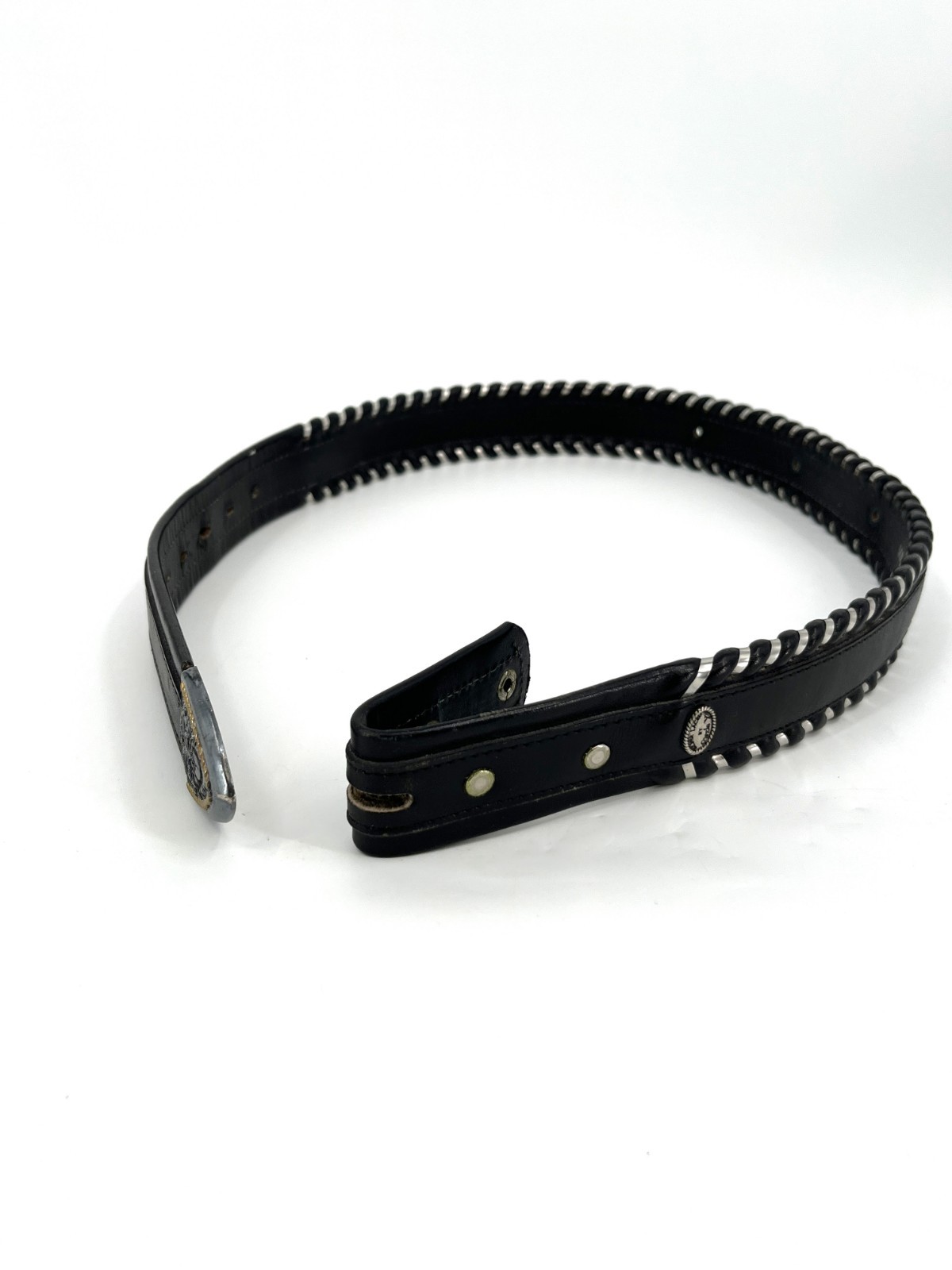 Circle Y Silver Laces Belt Lot 2 Straps 1 Crumrine Buckle Interchangeable