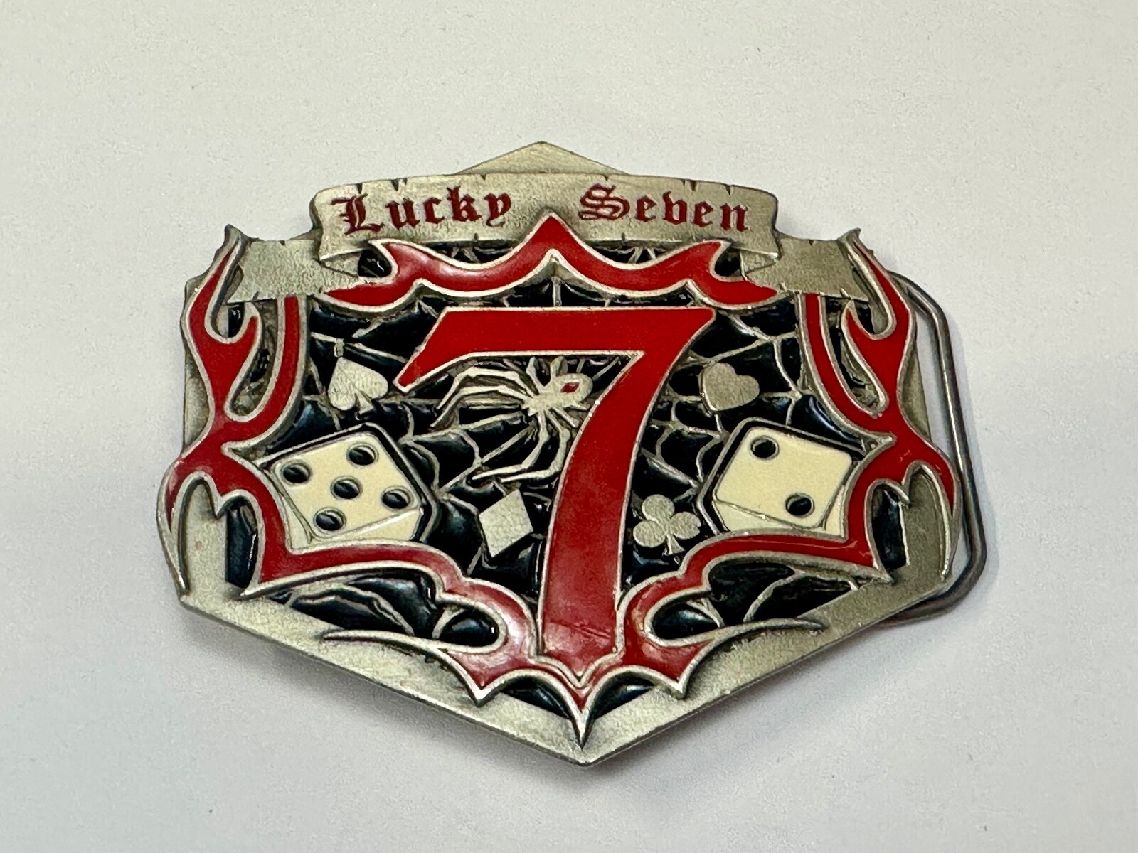 Lucky Seben 7 Seven’s Vegas gambling dice 04 Great American Products belt buckle