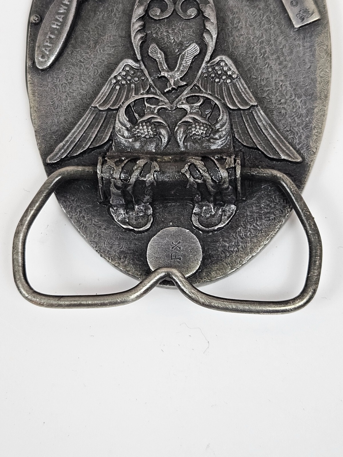 Vtg Capt Hawks 1978 Belt Buckle I&rsquo;D RATHER BE FISHING 3.5&Prime; Oval Father Dad