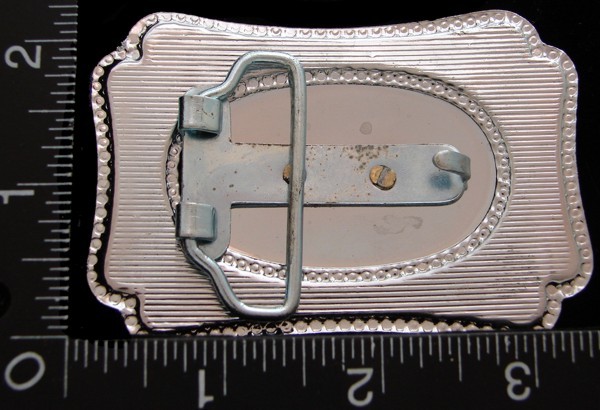 LK20160 *NOS* VINTAGE ***WESTERN COVERED WAGON*** LINE DESIGN BELT BUCKLE