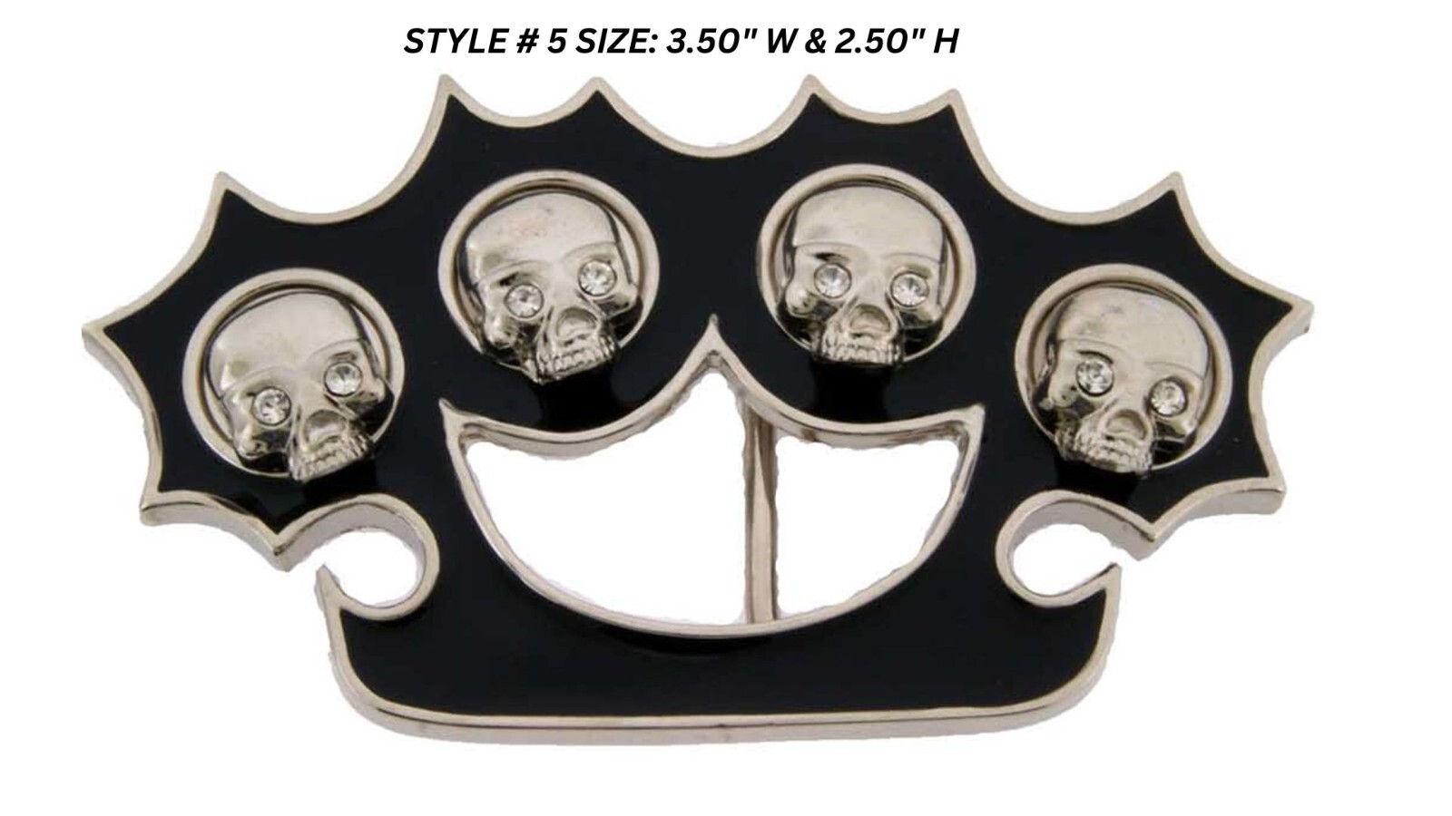 Skull Skeleton Rock Rebel Belt Buckle Mens Womens Silver Metal Halloween Costume