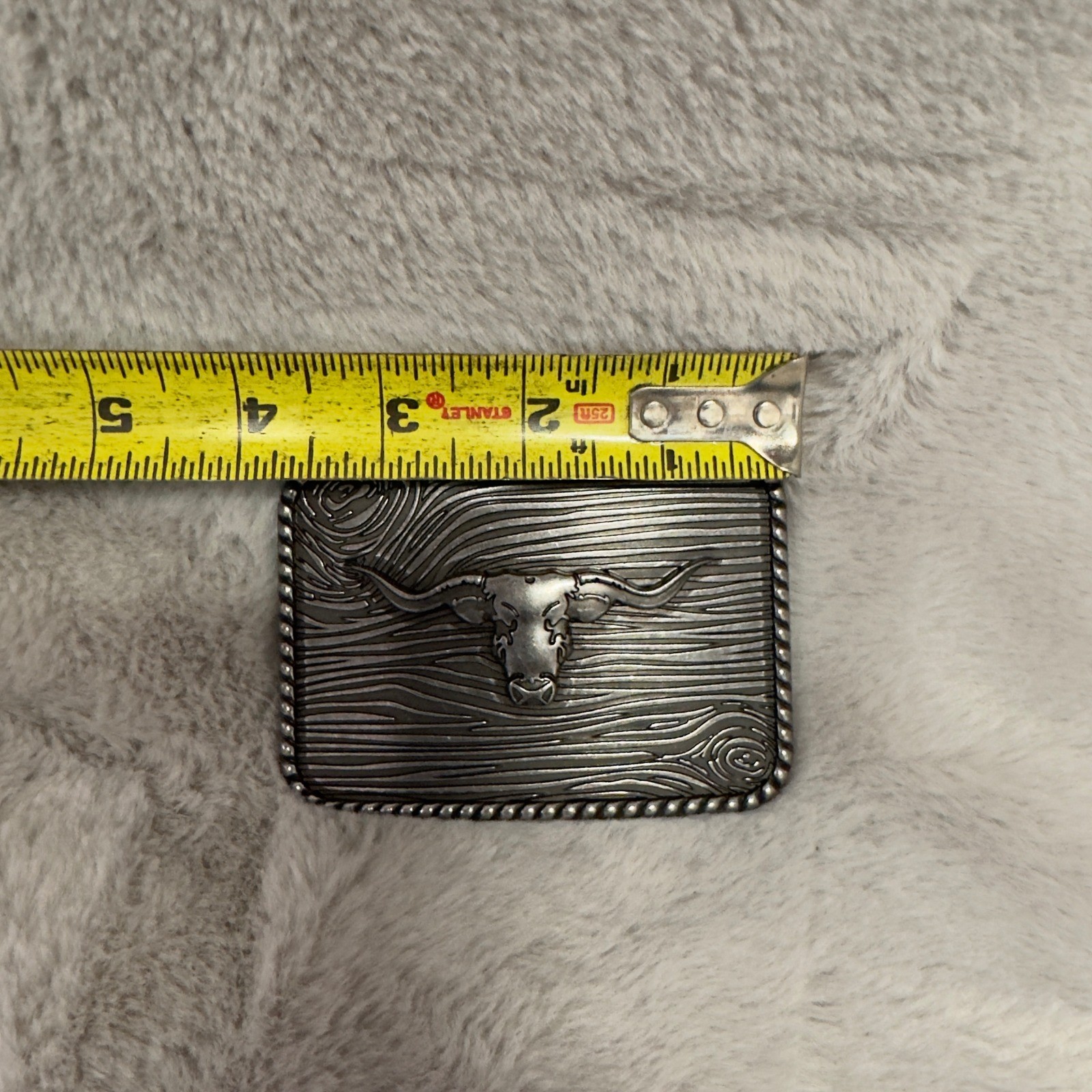 Western Cowboy Longhorn Bull Skull Belt Buckle Silver Tone Mens Womens