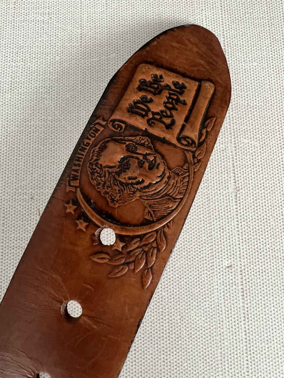 USA commerative 200th anniversary leather belt & buckle, Sz M 34-36, America!