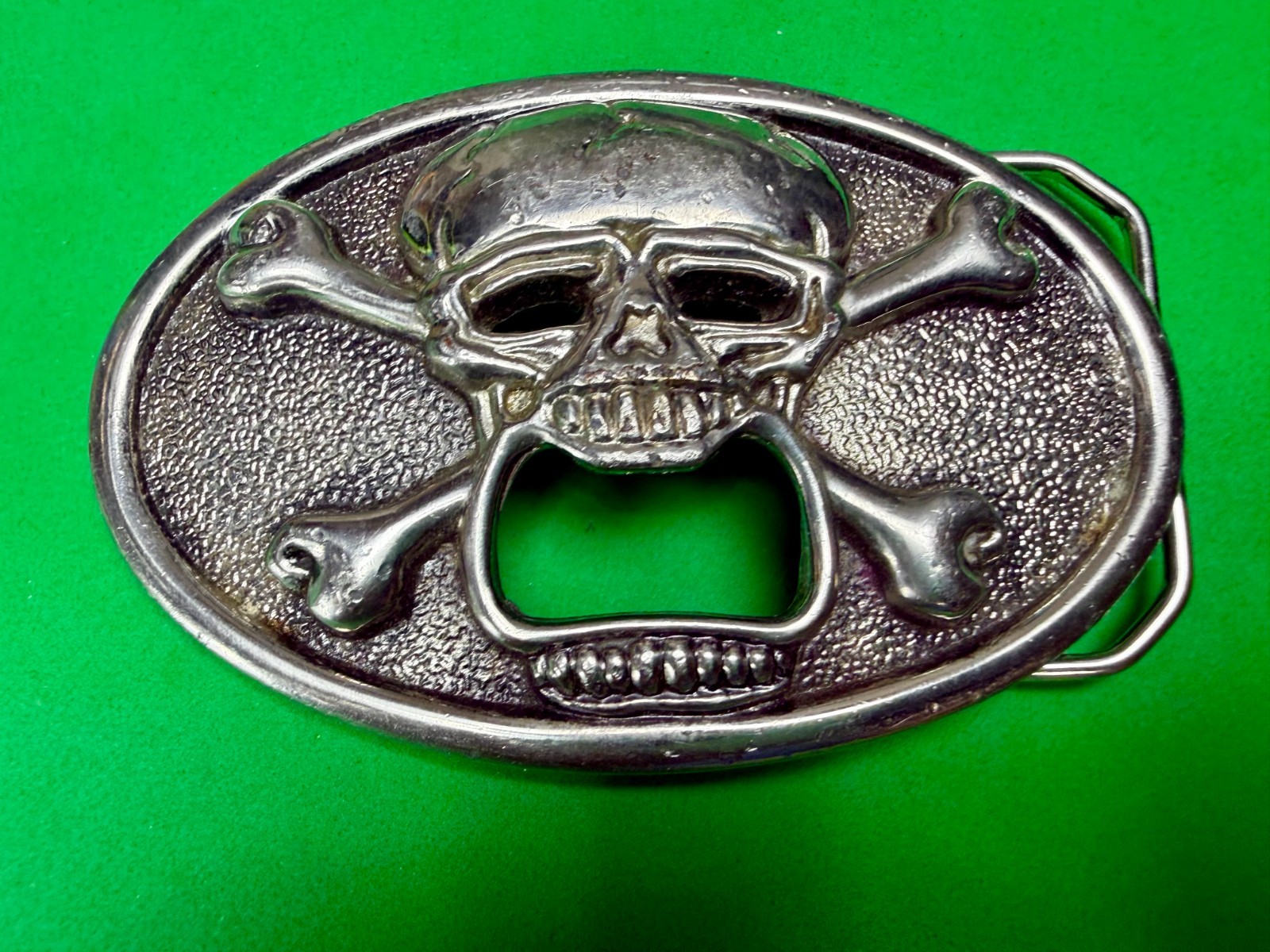 Creepy Skull Cross Bones Cosplay Gothic Punk Belt Buckle with Bottle Opener