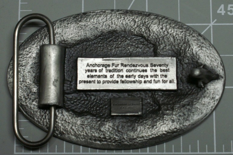 2005 Fur Rendezvous Belt Buckle Pewter Eagle Anniversary Brand New A242