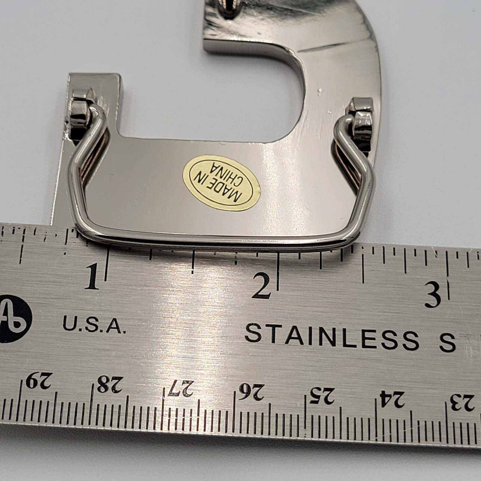 J Initial Brushed Chrome Belt Buckle 3&Prime; x 2&Prime; Up To 1 1/4&Prime; Belt