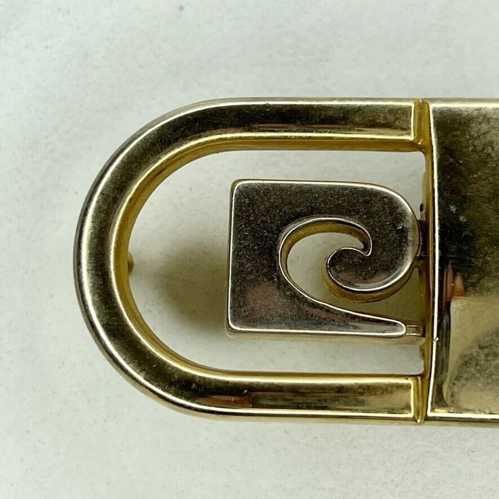 Silver and Gold Tone Clamp Style Simple Basic Belt Buckle