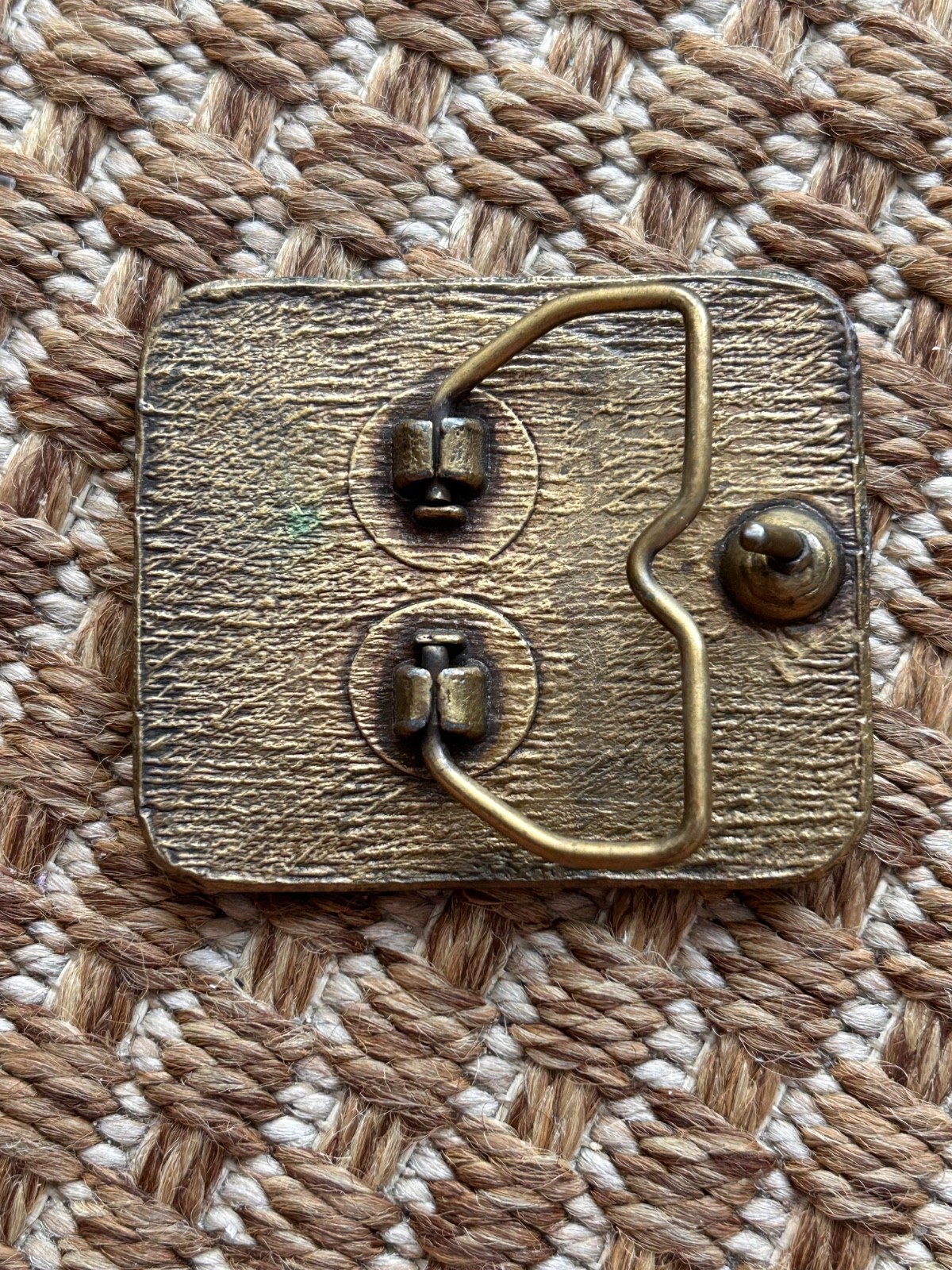 BSA Boy Scouts America vintage brass gold metal raised logo belt buckle