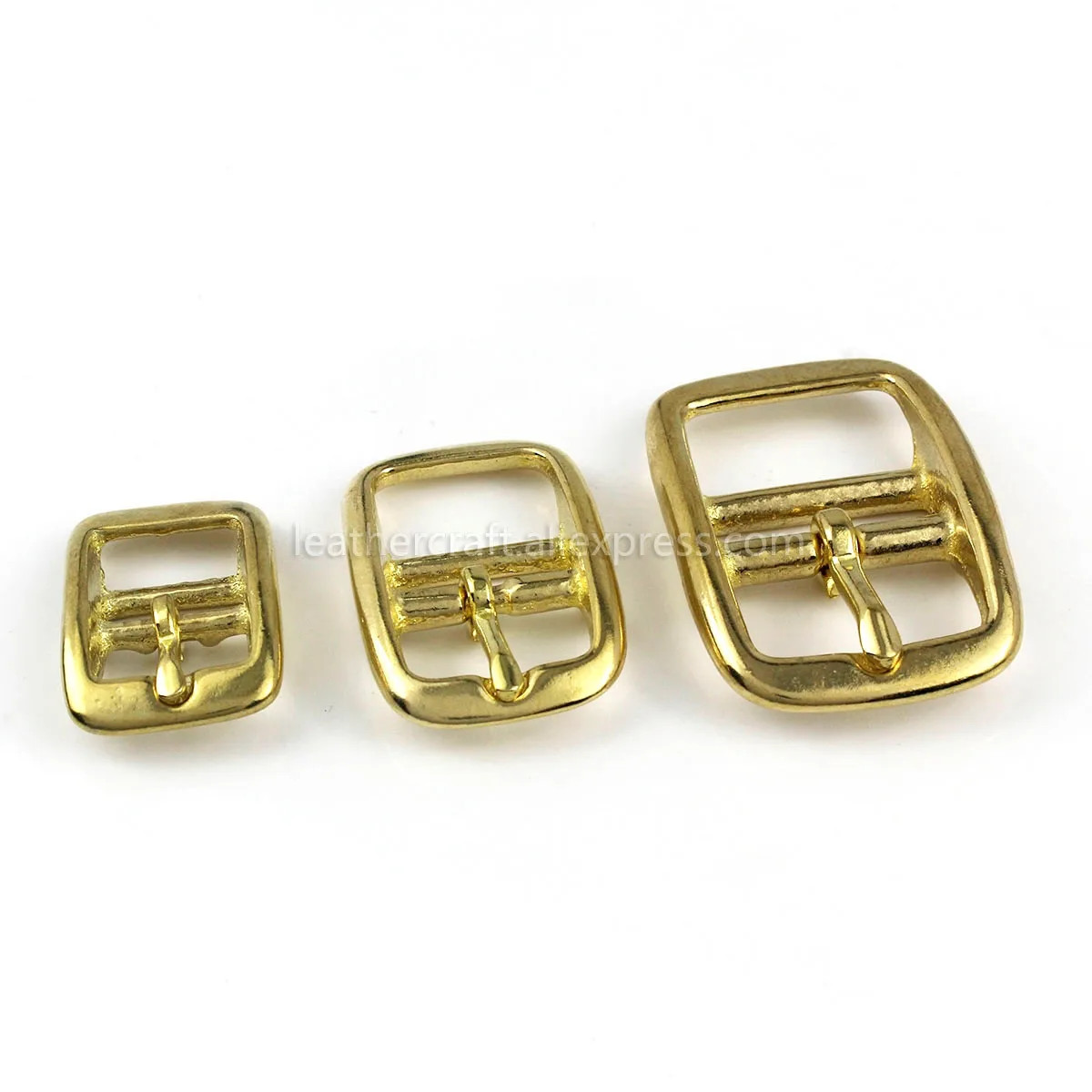1Pcs Solid Brass Belt Buckle Middle Center Bar Single Pin Belt Buckle Leather Cr