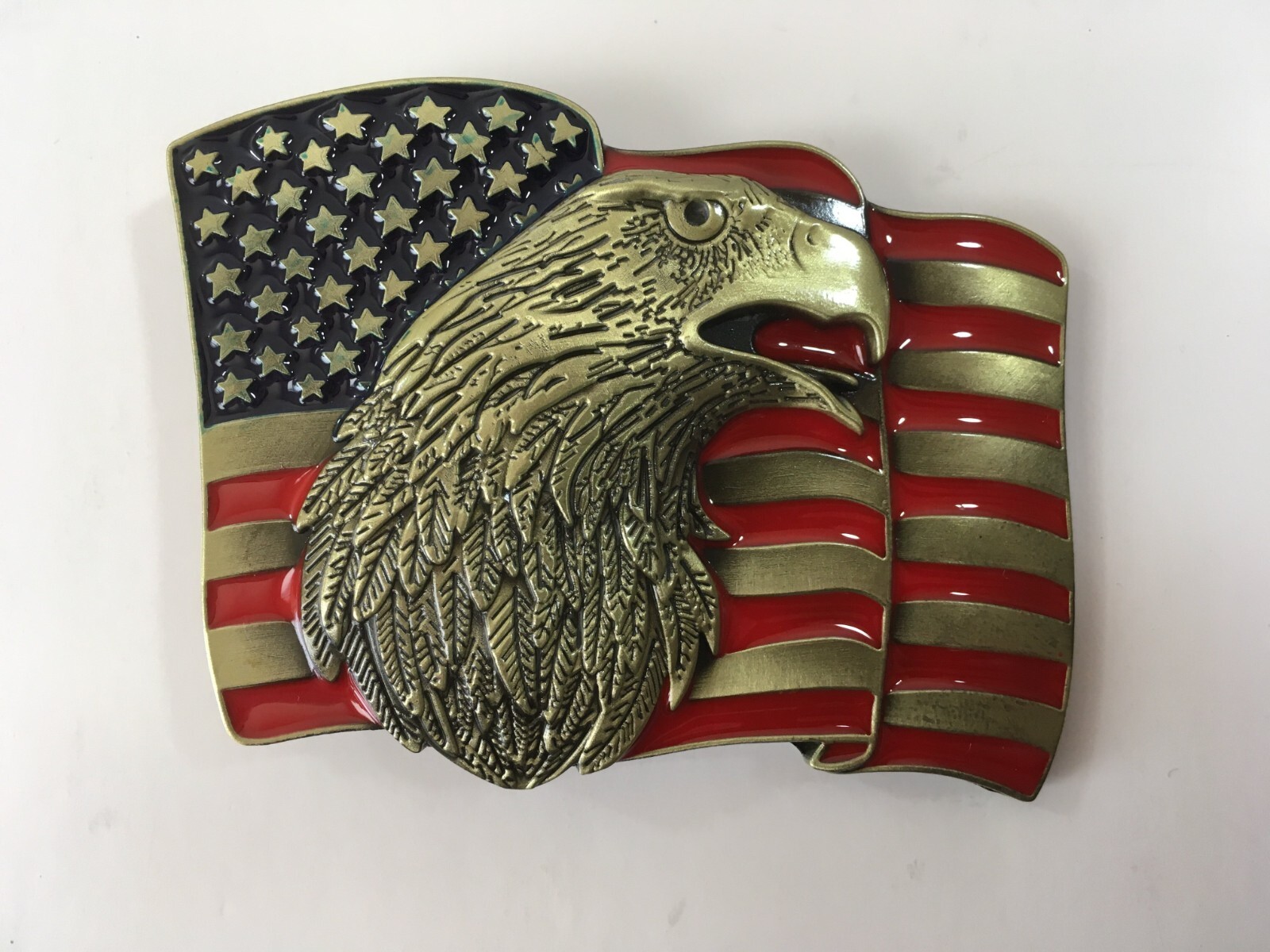 American Flag Belt Buckle with Bald Eagle Belt Buckles USA Mens Belt Buckles