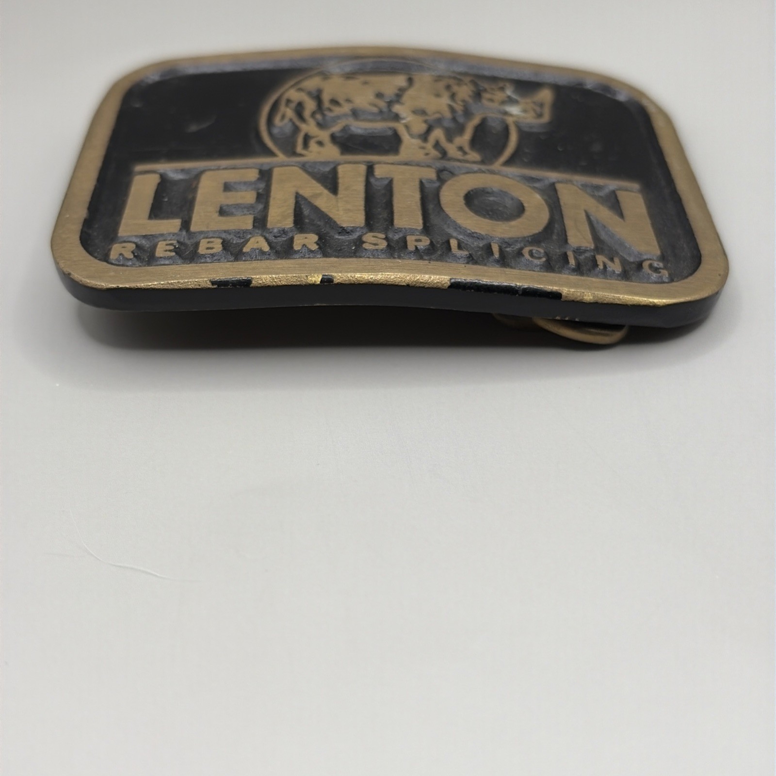 Vintage Lenton Rebar Splicing Dynabuckle Provo Utah Solid Brass Belt Buckle