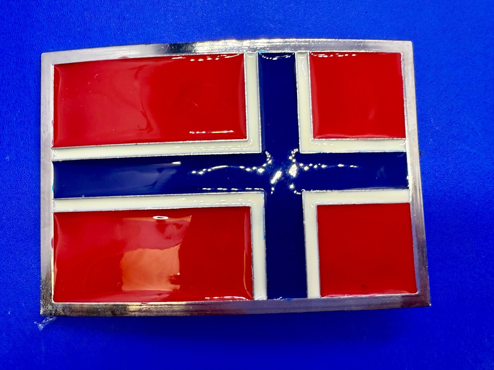 Flag of Norway Country Red Blue New Patriotic Belt Buckle