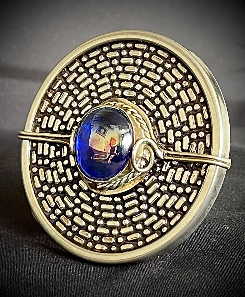 Darren McNeese Archive Belt Buckle Blue Stone Peru Industrial Gothic Handmade