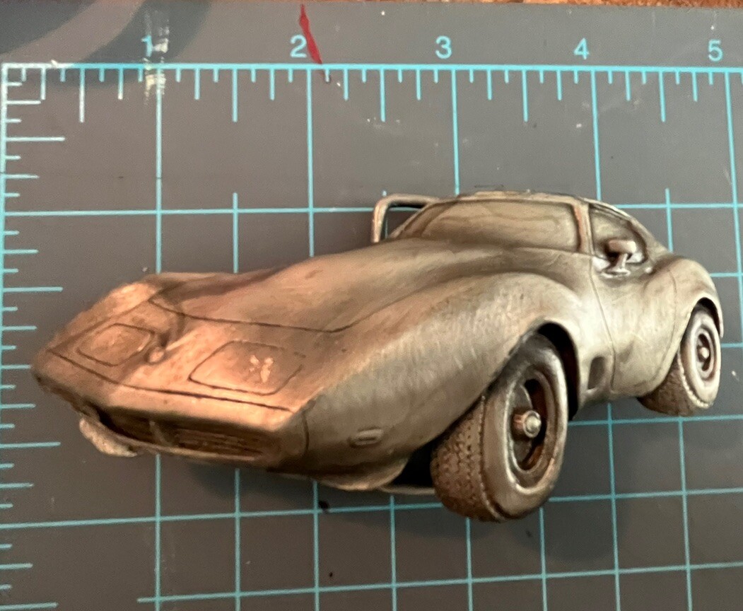 1979 Vintage Original Corvette Pewter Belt Buckle By Indiana Metal Craft M93 USA