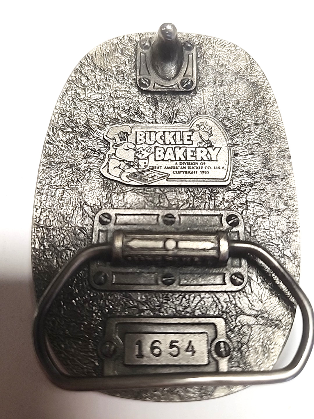 Metal Police Belt Buckle by Buckle Bakery 1988 #1654 Made in USA Serve & Protect