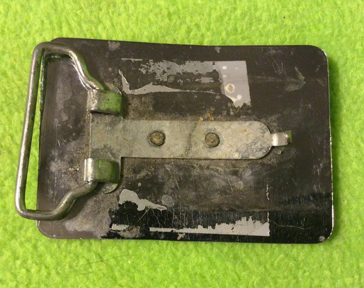 Vtg ~ Belt Buckle ~ 2 Crossed Guns ~ Silver Tone ~ Made In USA