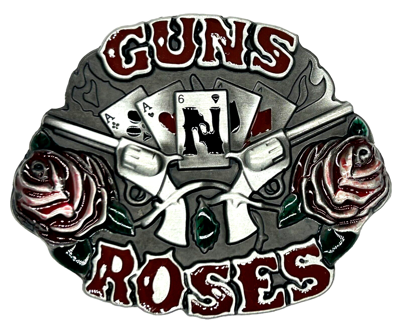 Guns N&rsquo; Roses Hard Rock Music Band Enameled Belt Buckle New