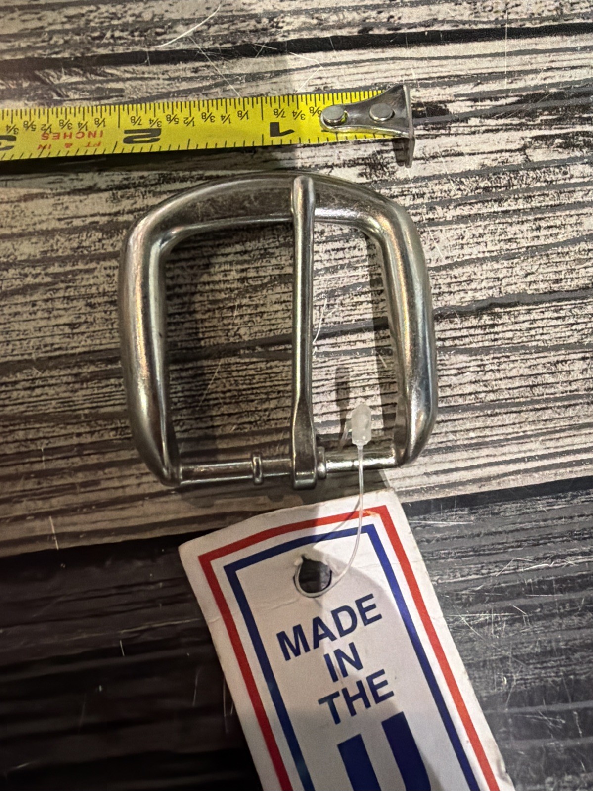 Silver Tone Single Prong Frame Belt Buckle Replacement Classic