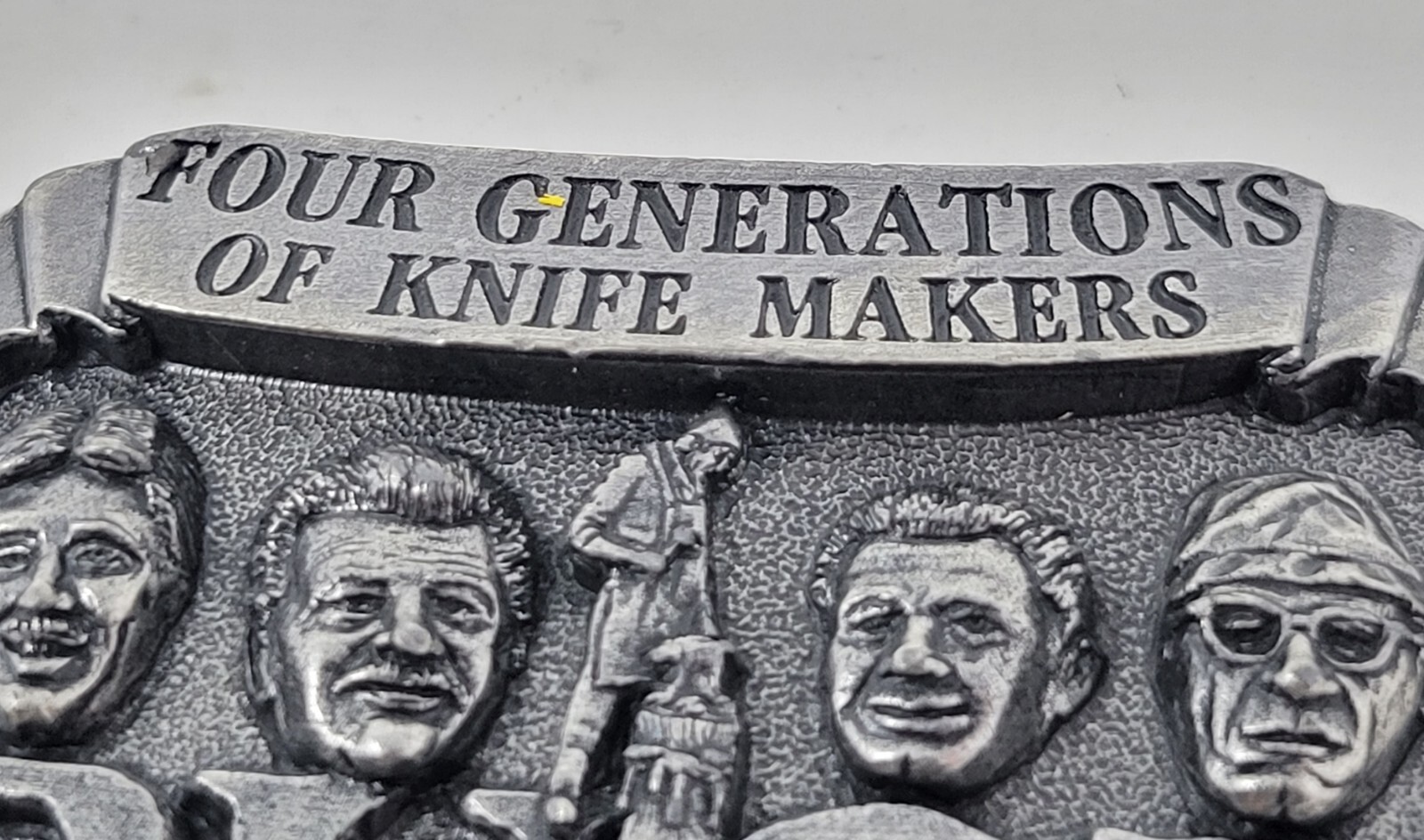 Belt Buckle Buck Knives Pewter Four Generations Smoky Mountain Knife Works