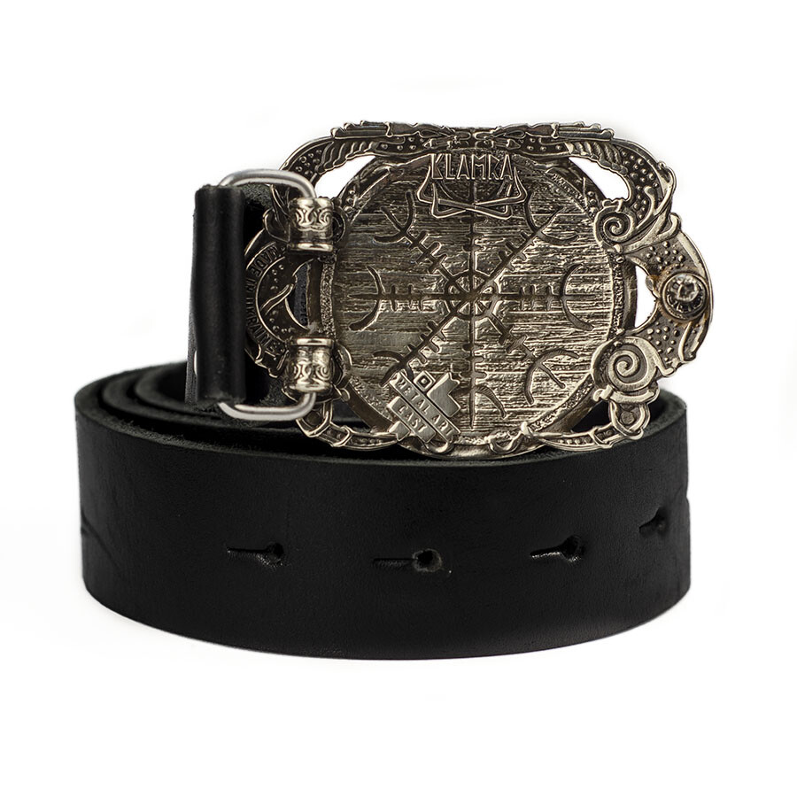 Helm of Awe german silver belt buckle, Viking Helm of Terror Scandinavian Pagan