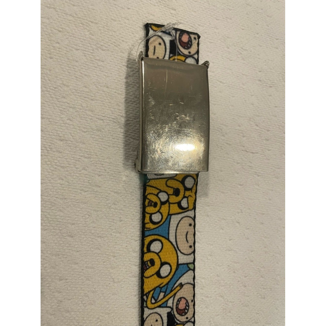 Cartoon Network Adventure Time belt Yellow & Blue silver color buckle waist 40.5