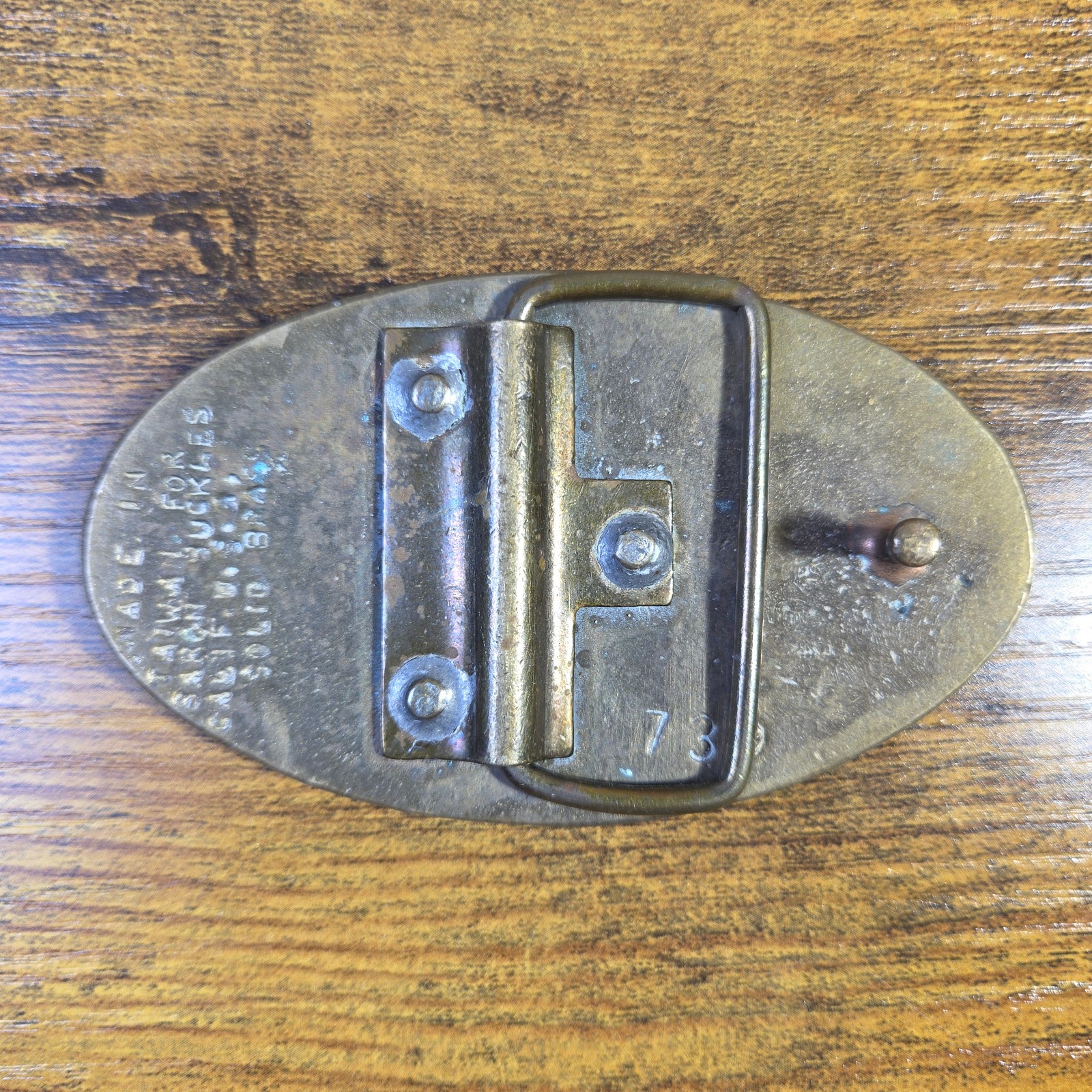 Vintage Baron Buckles Skiing Solid Brass Belt Buckle 1980&rsquo;s