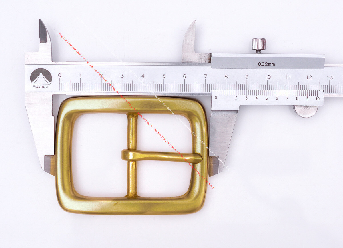 SOLID BRASS LONG QUALITY HEAVY CENTER BAR LEATHERCRAFT BELT BUCKLE INNER 40MM