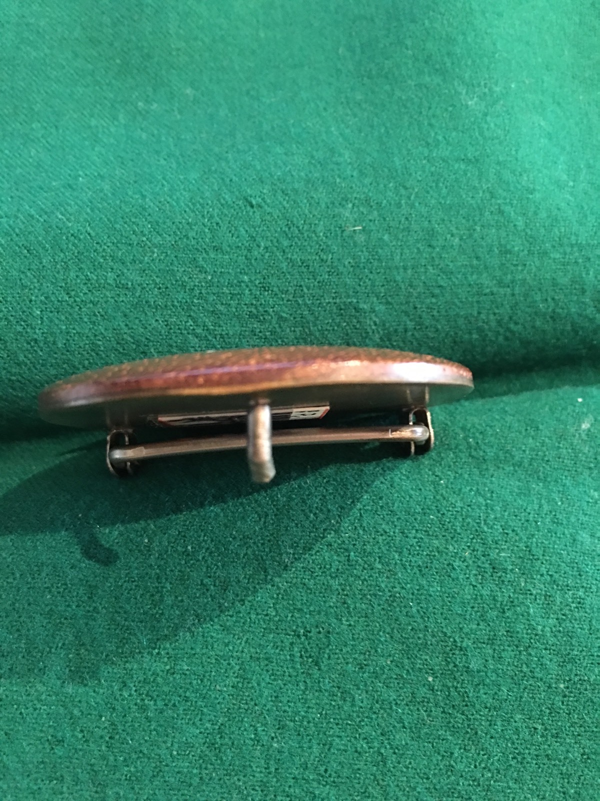 Belt buckle Hand carved wood and pewter inlay of a sailboat
