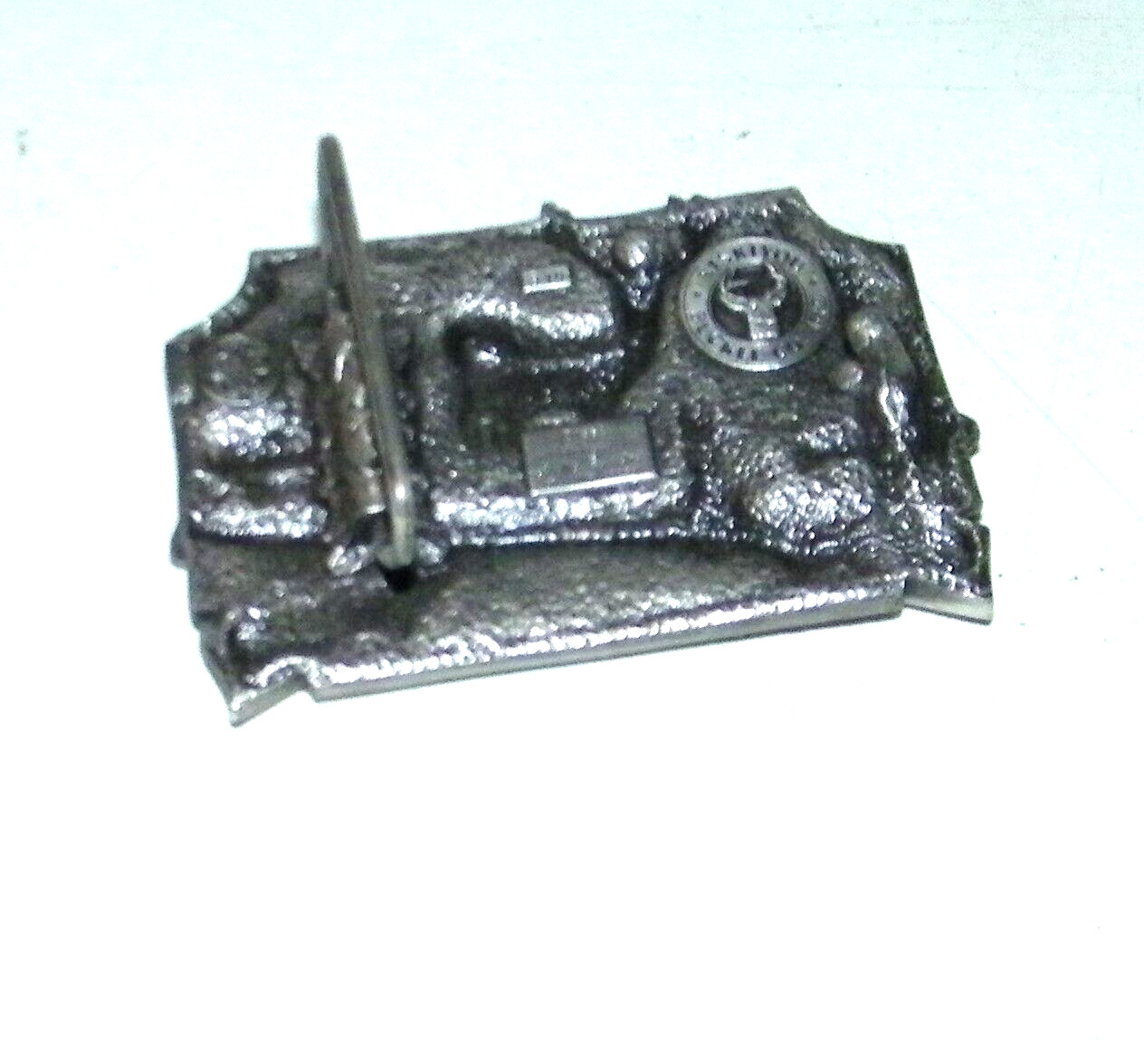Vintage Siskiyou Pewter S-10 Belt Buckle Buck Deer Elk Hunting Rifle Guns 1982